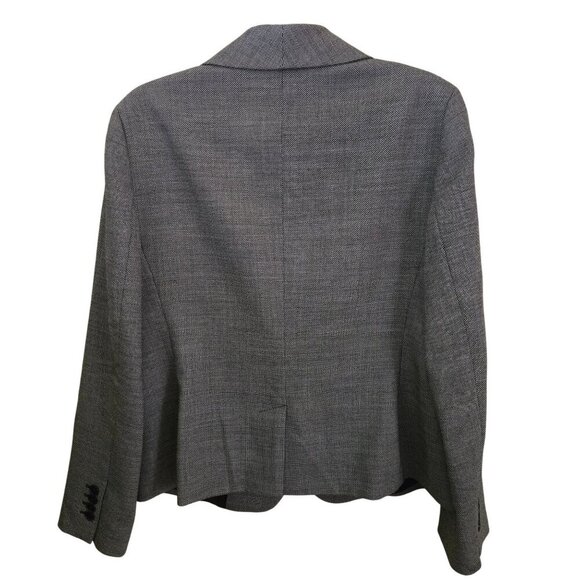 Talbots Shawl Collar Wool Blend Twill Suiting Blazer Lined Pockets Size 14 - Picture 2 of 5